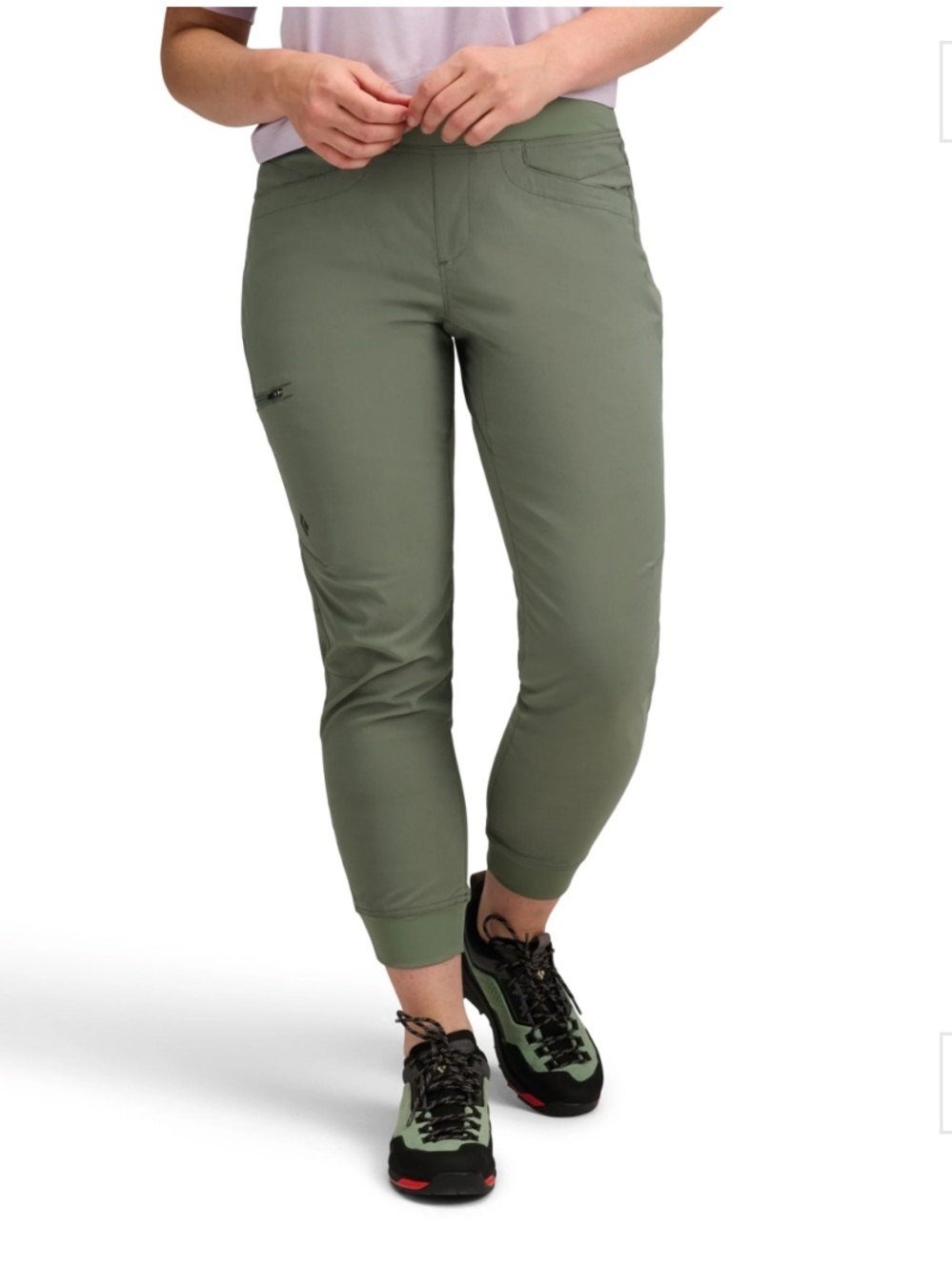 Black Diamond Technician Jogger Pants Olive Green Hiking Climbing Women’s Large